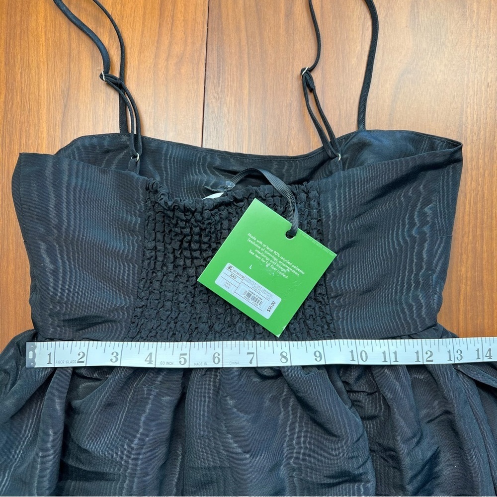 Kate Spade Tiered Ruffle Midi Black Dress, XXS - Picture 7 of 8